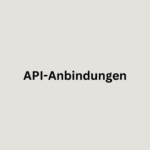 API-Anbindungen Logo auf graue Hintergrund